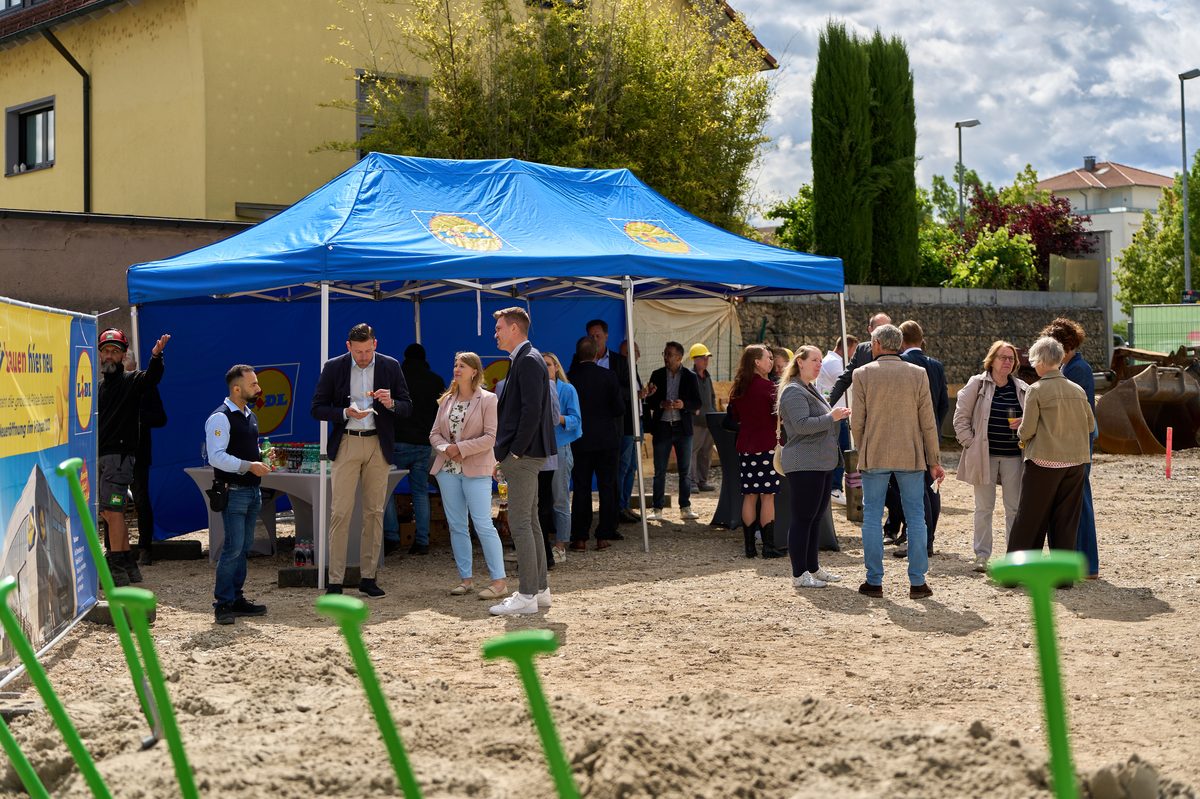 Eindruck vom Spatenstich-Event an der Lidl-Baustelle