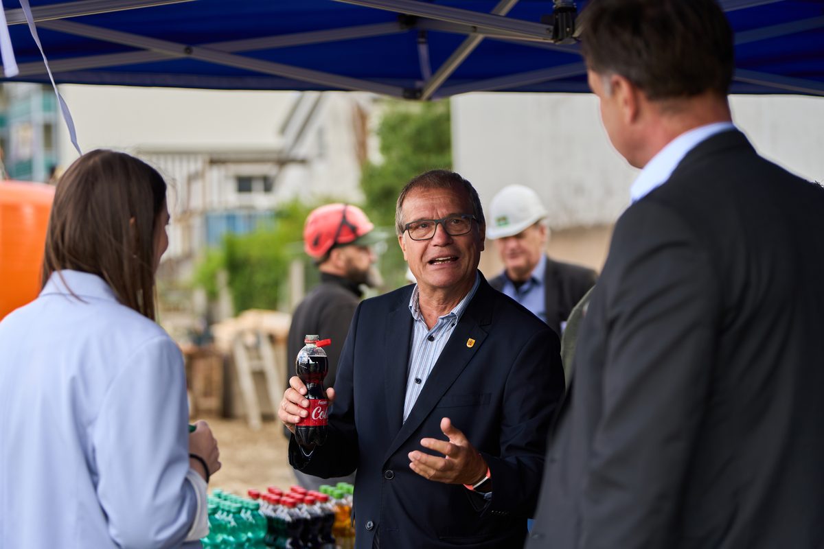 Gesprächsrunde beim Event zur neuen Lidl-Filiale